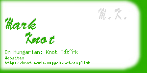 mark knot business card